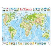 Larsen Jigsaw Puzzle Map World - Geographic, 80pcs.