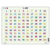 Larsen Jigsaw Puzzle Learning to Count Numbers 1-100, 100 pcs.