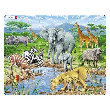 Larsen Jigsaw Puzzle Animals - African Savannah, 65 pcs.