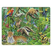 Larsen Puzzle Tiere – Südamerikanischer Regenwald, 70 Teile.