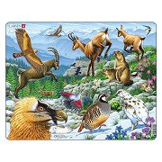 Larsen Puzzle Tiere – Alpen, 55 Teile.