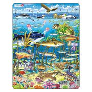 Larsen Jigsaw Puzzle Animals - Sea Creatures of the North Atlantic Ocean, 60 pcs.