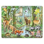 Larsen Puzzle Tiere – Europäische Wälder, 40 Teile.