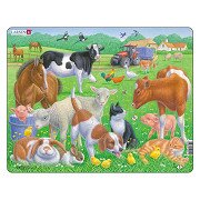 Larsen Puzzle Tiere – Haus- und Nutztiere, 15-tlg.
