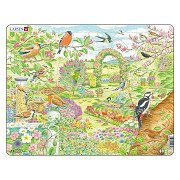 Larsen Jigsaw Puzzle Animals - Garden Birds and Flowers, 60 pcs.