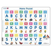 Larsen Memo Puzzle Lesen lernen – Das Alphabet mit Bildern, 52-tlg.
