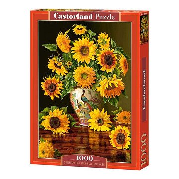 Castorland Puzzle „Sonnenblumen in einer Pfauenvase“, 1000 Teile.