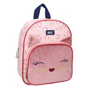 Fun Backpack Giggle Leopard Print with Cat Face