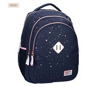Milky Kiss Backpack Divine Days Dark Blue with Pink Dots, 3 compartments