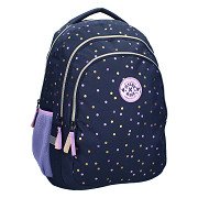 Milky Kiss Backpack Dotted Delight Purple/Gold Dots, 3-compartment