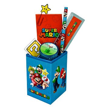 Super Mario Schreibtischset, 7-teilig.