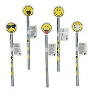 Bleistift Smiley mit Radiergummiaufsatz, pro Stück