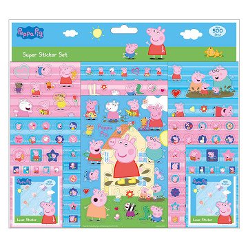 Super Stickerset Peppa Pig, 500 Stk.