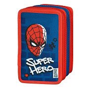3-Compartment Filled Pencil Case Spiderman