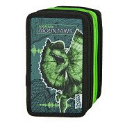 3-Compartment Filled Pencil Case Jurrasic World