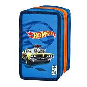 Gefülltes Federmäppchen mit 3 Fächern Hot Wheels