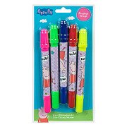 Stamp pen 2in1 Peppa Pig, 4 pcs.