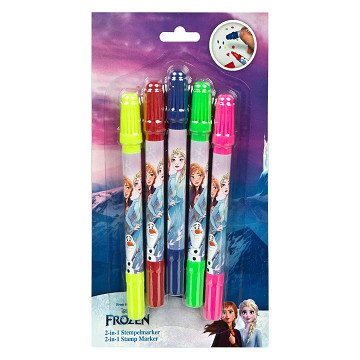 Stamp pen 2in1 Frozen, 4 pcs.