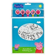 Coloring block Peppa Pig with 5 Colored Pencils