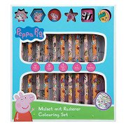 Coloring set with erasers Peppa Pig, 29 pcs.