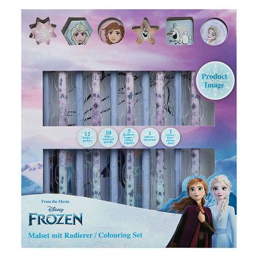 Color set with Erasers Frozen, 29 pcs.