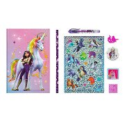 Unicorn Academy Creative Set with Notebook, 8pcs