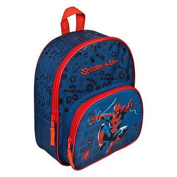 Backpack with Spiderman front pocket