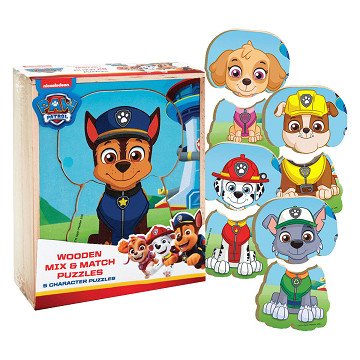 PAW Patrol Streichholzpuzzle aus Holz, 10 Teile.