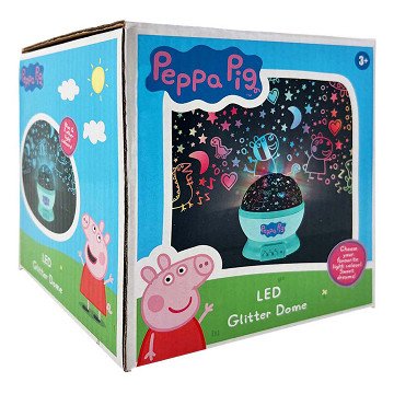 Peppa Pig LED-Lampe mit glitzernder Kuppel