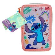 Stitch 2-Compartment Filled Pencil Case
