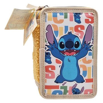 Stitch 2-Compartment Filled Pencil Case