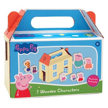 Peppa Pig Holzspielfiguren-Set - 7-teilig.