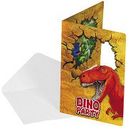 Dino Invitations, 6 pcs.