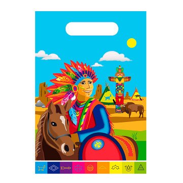 Indianer-Handouttaschen, 8-tlg.