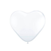 Herzballons - Weiß, 8 Stück.