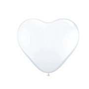 Heart Balloons - White, 8pcs.