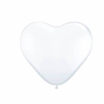 Heart Balloons - White, 8pcs.
