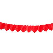 Mini-Papiergirlande – Rotes Herz, 2 m.