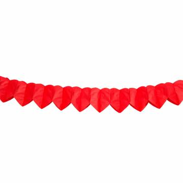 Mini-Papiergirlande – Rotes Herz, 2 m.