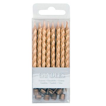 Golden Candles, 16pcs.