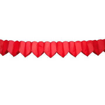 Girlande Herz Rot