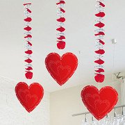 Heart Hanging Decoration, 3pcs.