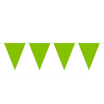 Limettengrüne Mini-Wimpelkette, 3 m.