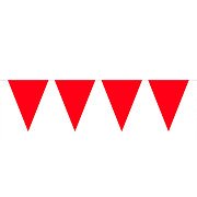 Rote Mini-Wimpelkette, 3 m.