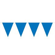 Blaue Mini-Wimpelkette, 3 m.