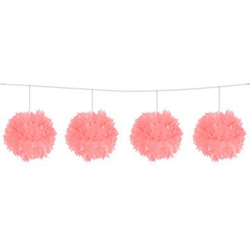 Rosa Pompon-Girlande