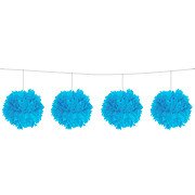 Blaue Pompom-Girlande