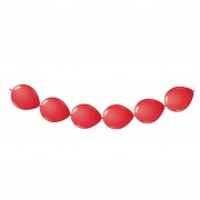 Rote Knotenballons, 8 Stück.