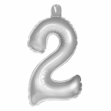 Number Balloon 2 Silver