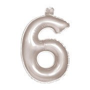 Number Balloon 6 Silver